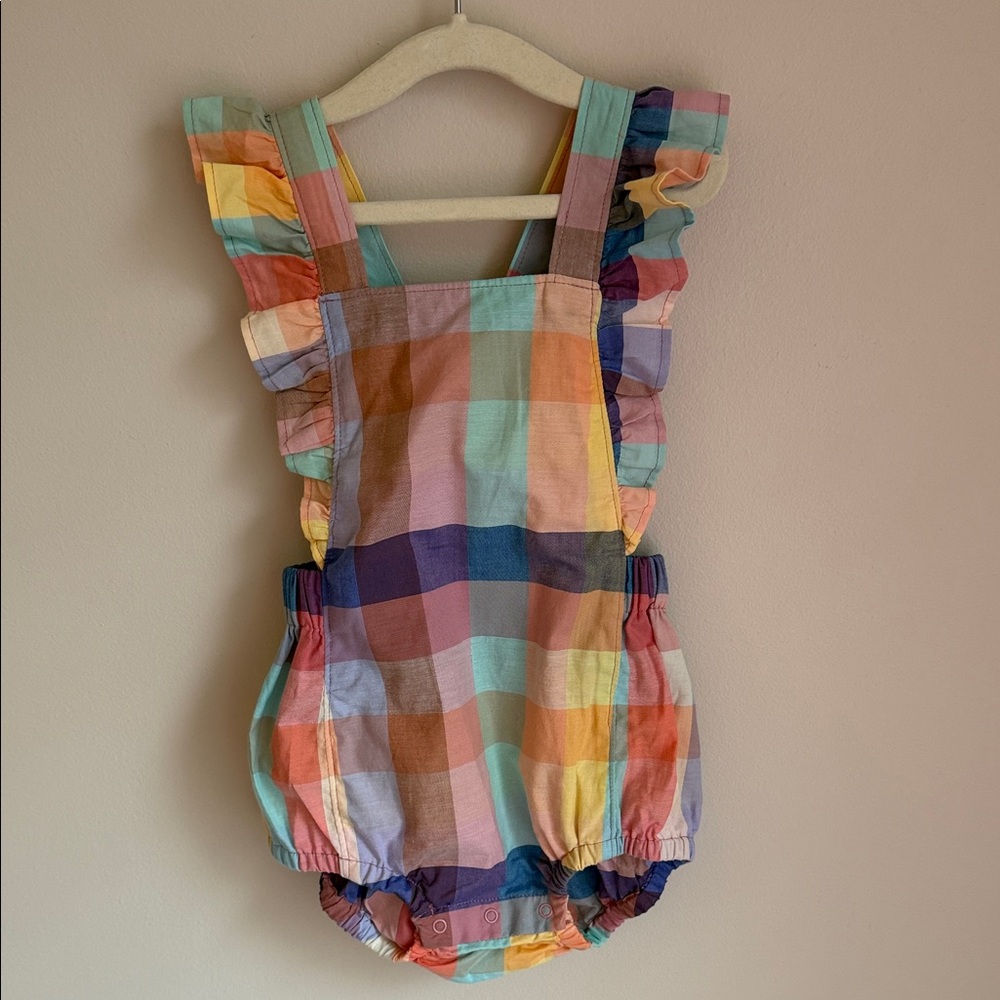 Tea Collection ruffle bubble baby romper